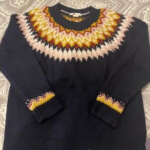 Boden Navy Sweater with Multicolor Accents